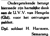 adv. ont pakket H. Harmsen 