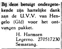 adv. ontv. pakket UVV H. Harmsen 