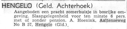 1952 1953 Het Vaderland zomerhuis