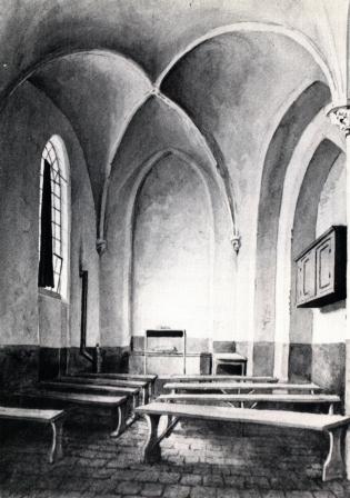 N.H. Kerk consistoriekamer Aquarel. FS 